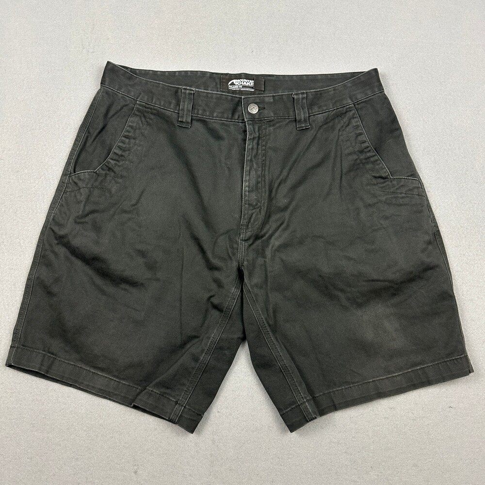 Mountain Khakis Shorts Men 36 Green Solid Relaxed Fit Utility Canvas Outdoor